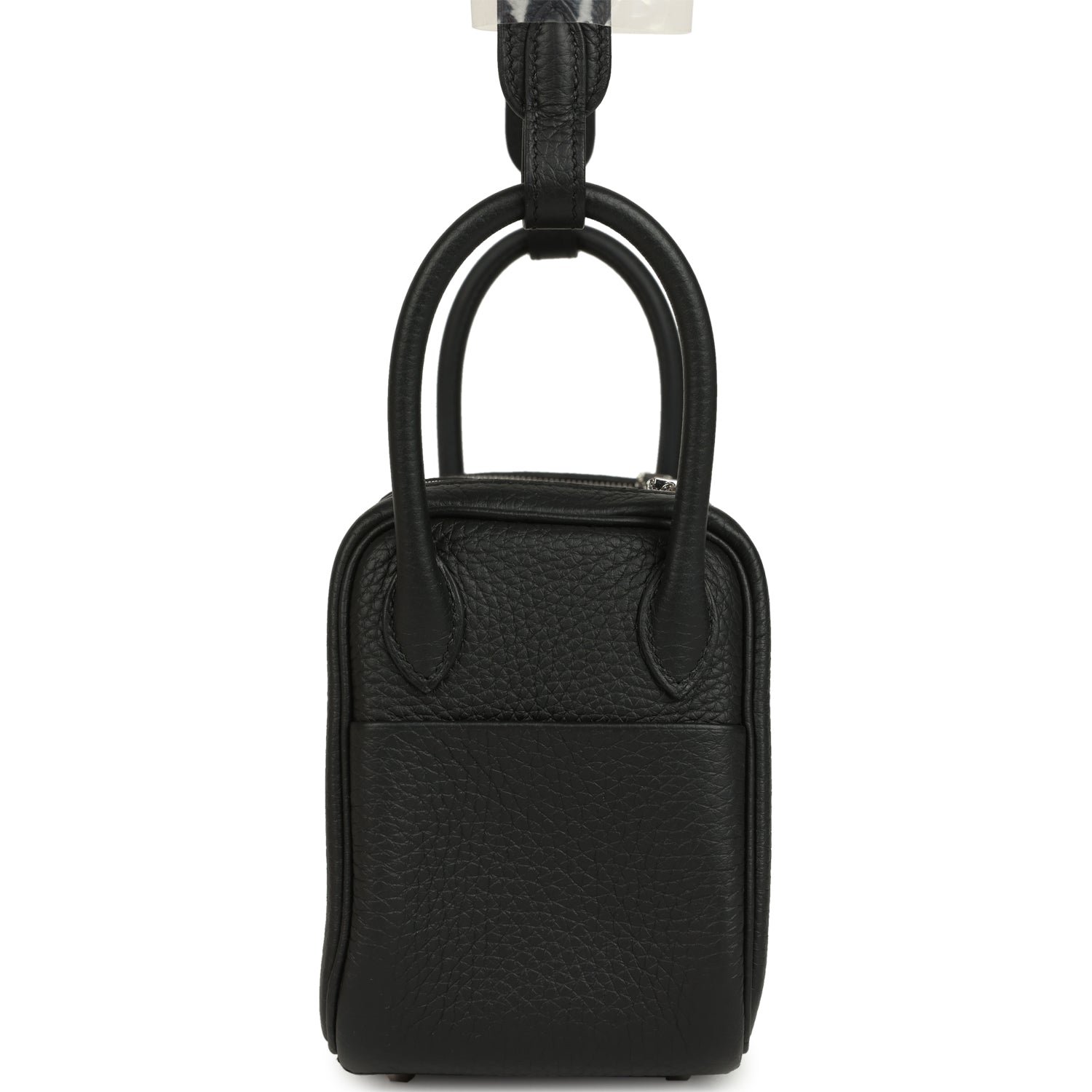 Hermes Mini Lindy II Black Clemence Palladium Hardware - Image 3