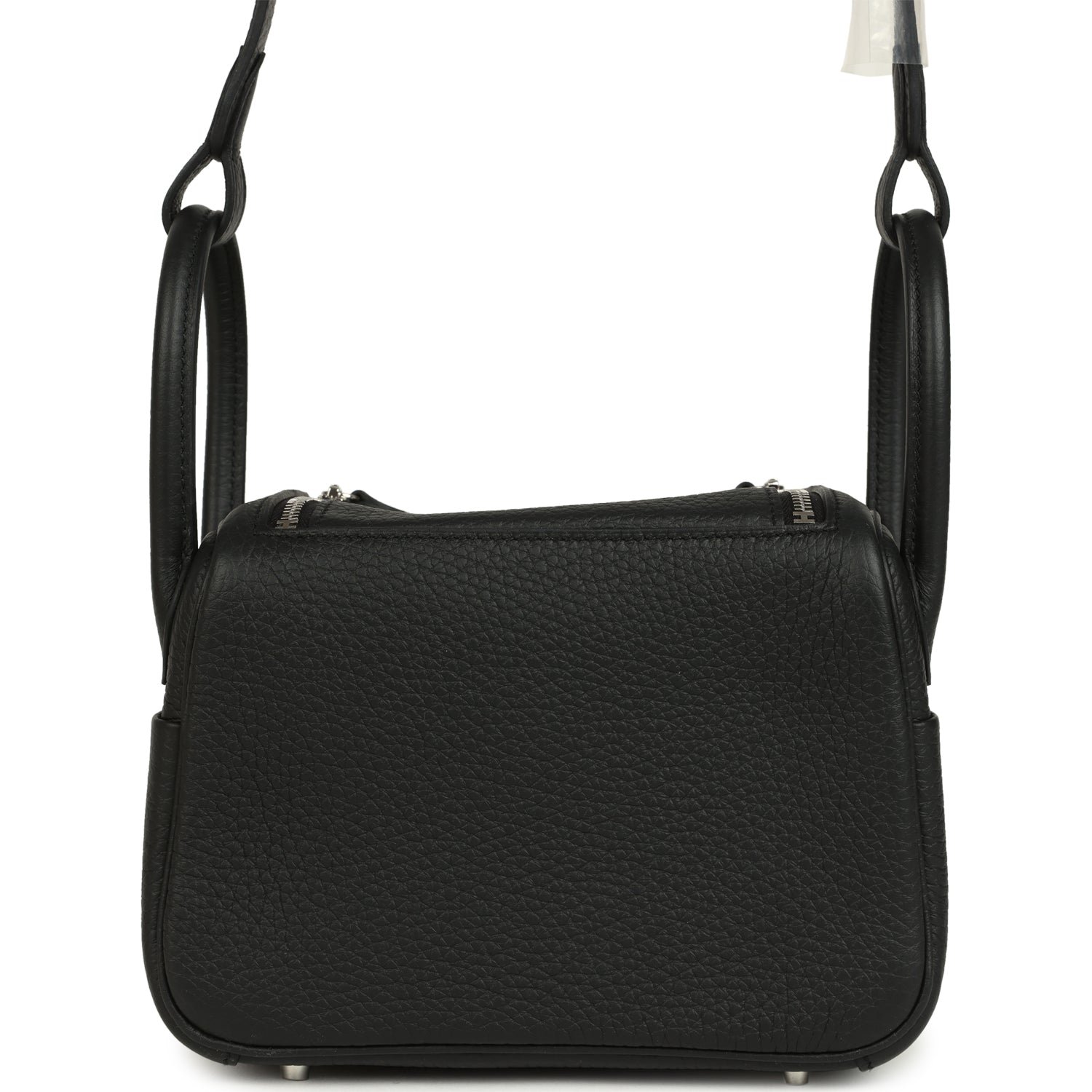 Hermes Mini Lindy II Black Clemence Palladium Hardware - Image 4