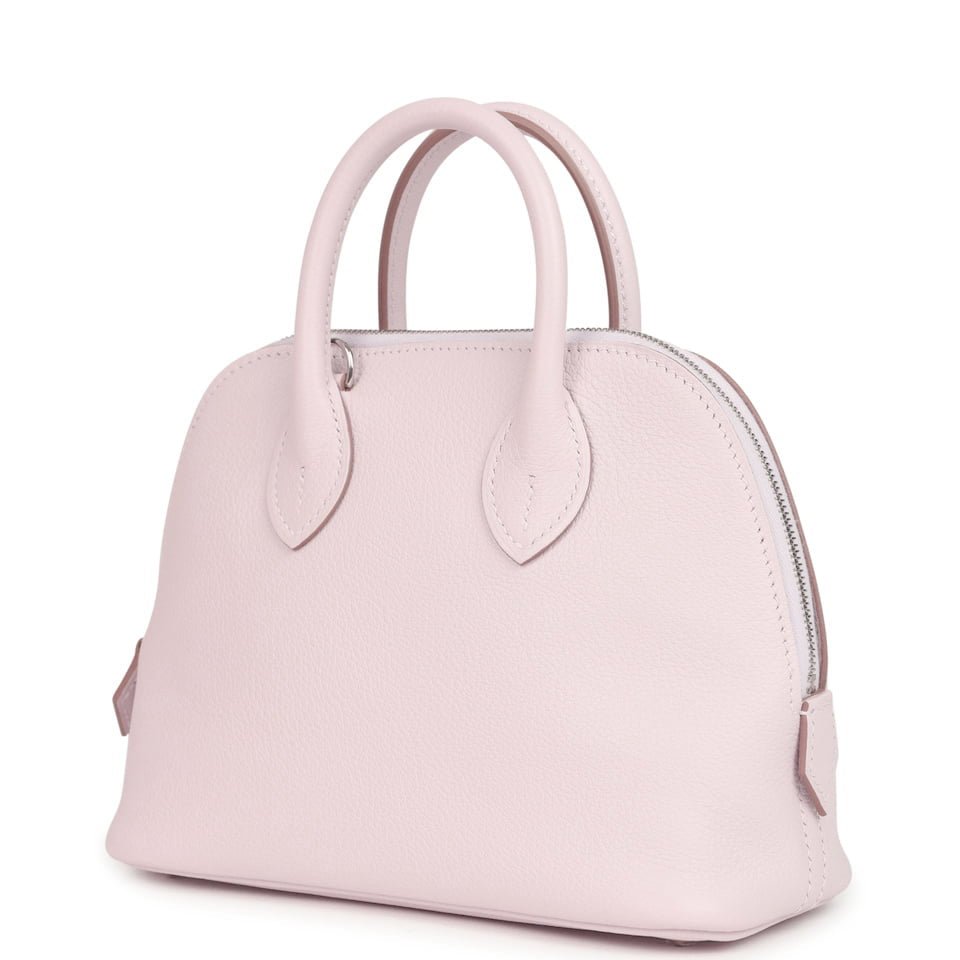 Hermes 1923 Bolide Mini Mauve Pale Verso Evercolor Palladium Hardware - Image 5