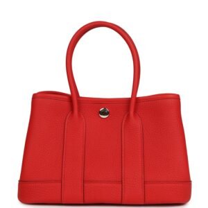 Hermes Garden Party Neo 23 Rouge De Coeur Togo Palladium Hardware