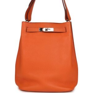 Hermes So Kelly 22 Orange Togo Palladium Hardware
