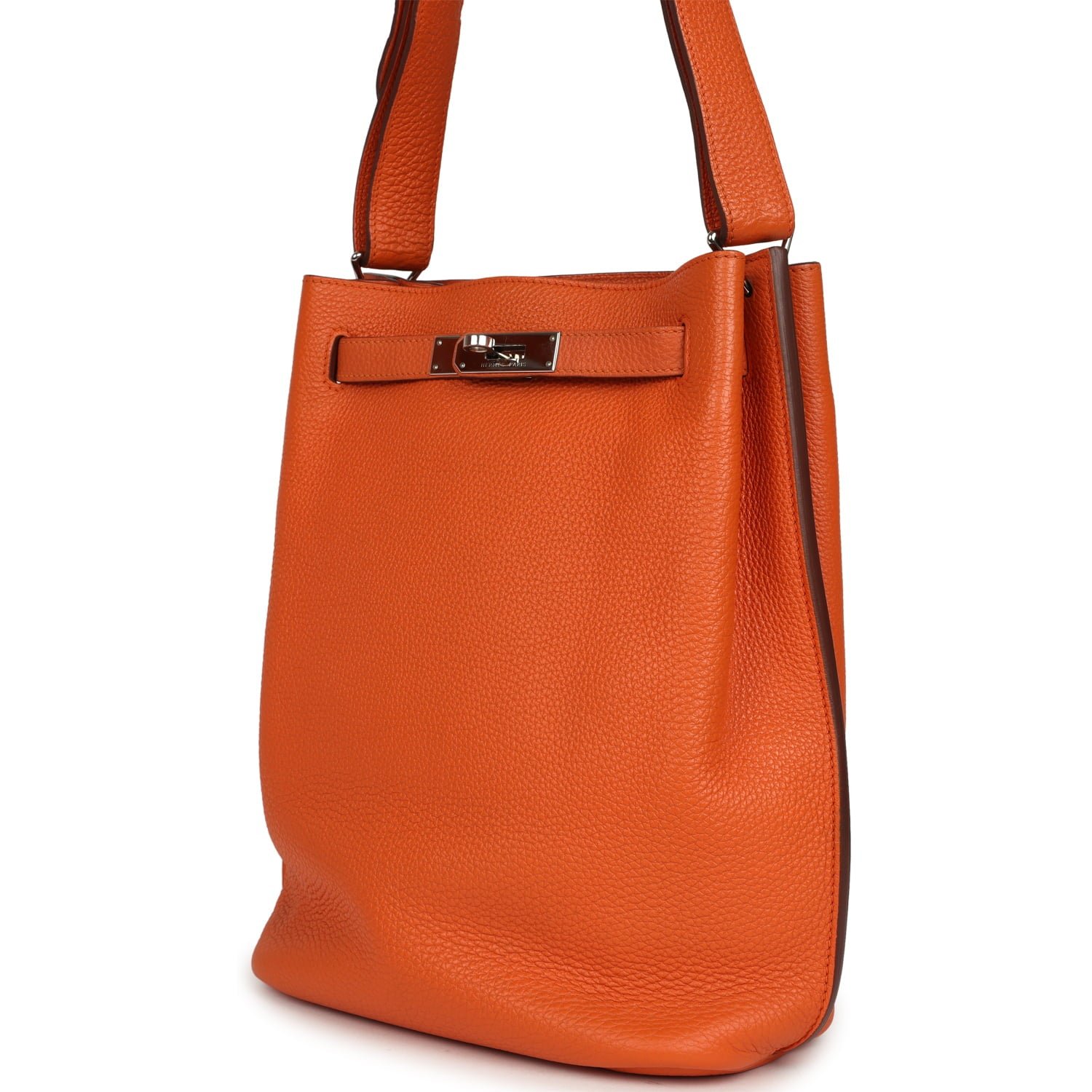Hermes So Kelly 22 Orange Togo Palladium Hardware - Image 5