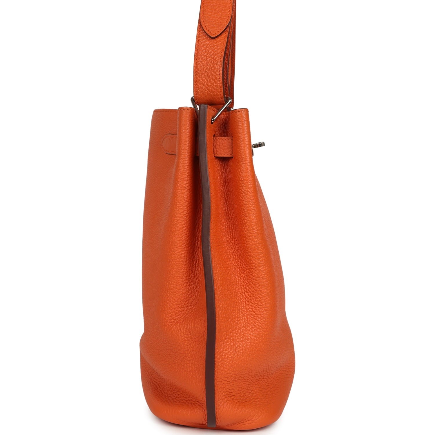 Hermes So Kelly 22 Orange Togo Palladium Hardware - Image 3