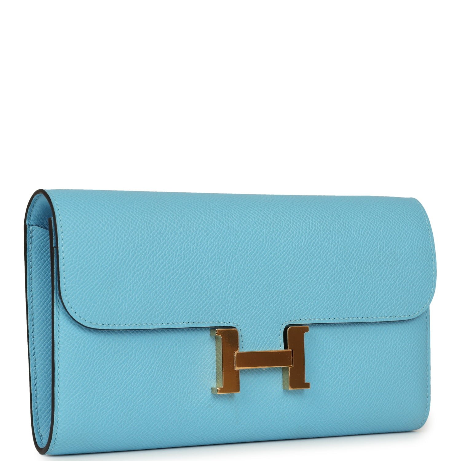 Hermes Constance Wallet To Go Celeste Epsom Gold Hardware - Image 2