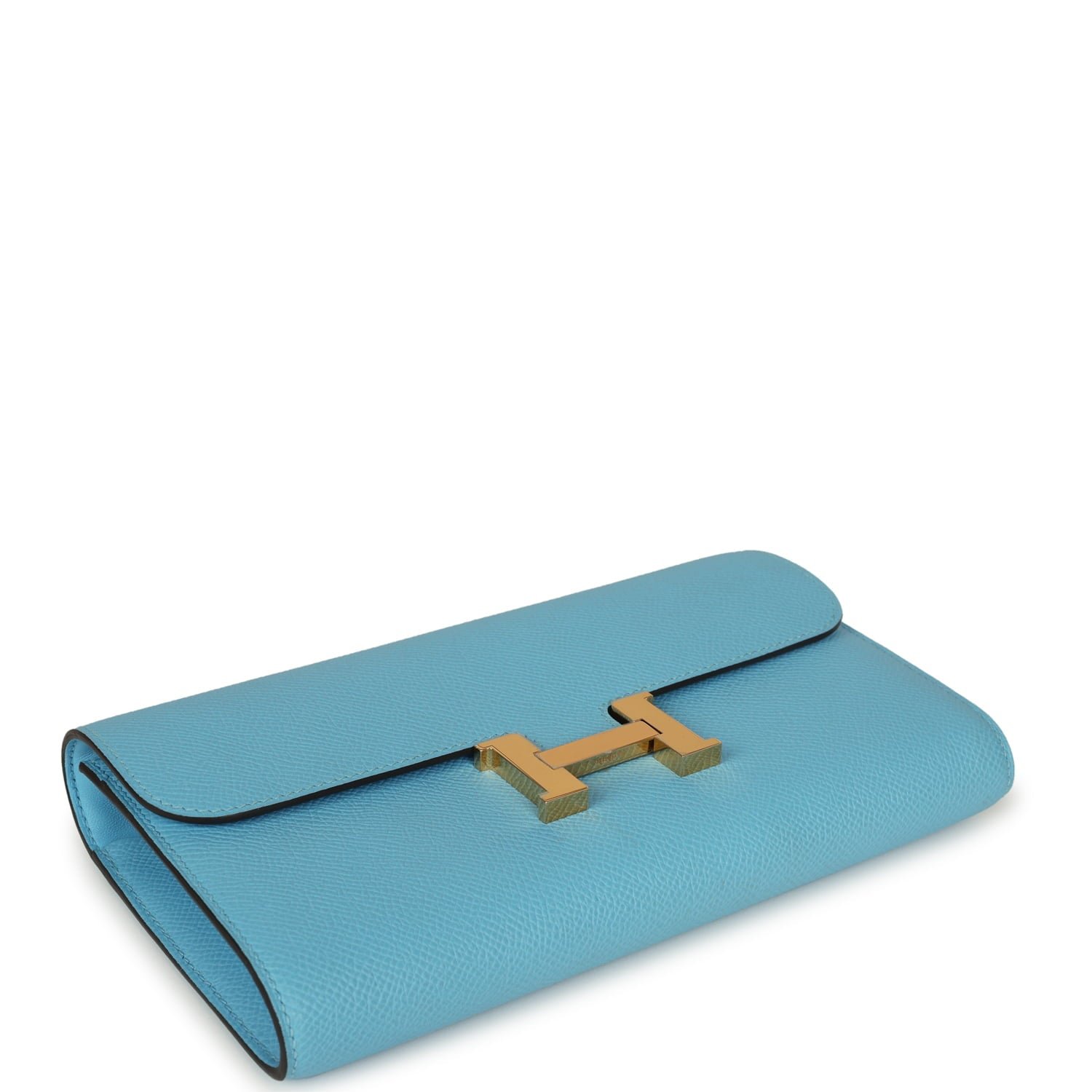 Hermes Constance Wallet To Go Celeste Epsom Gold Hardware - Image 3
