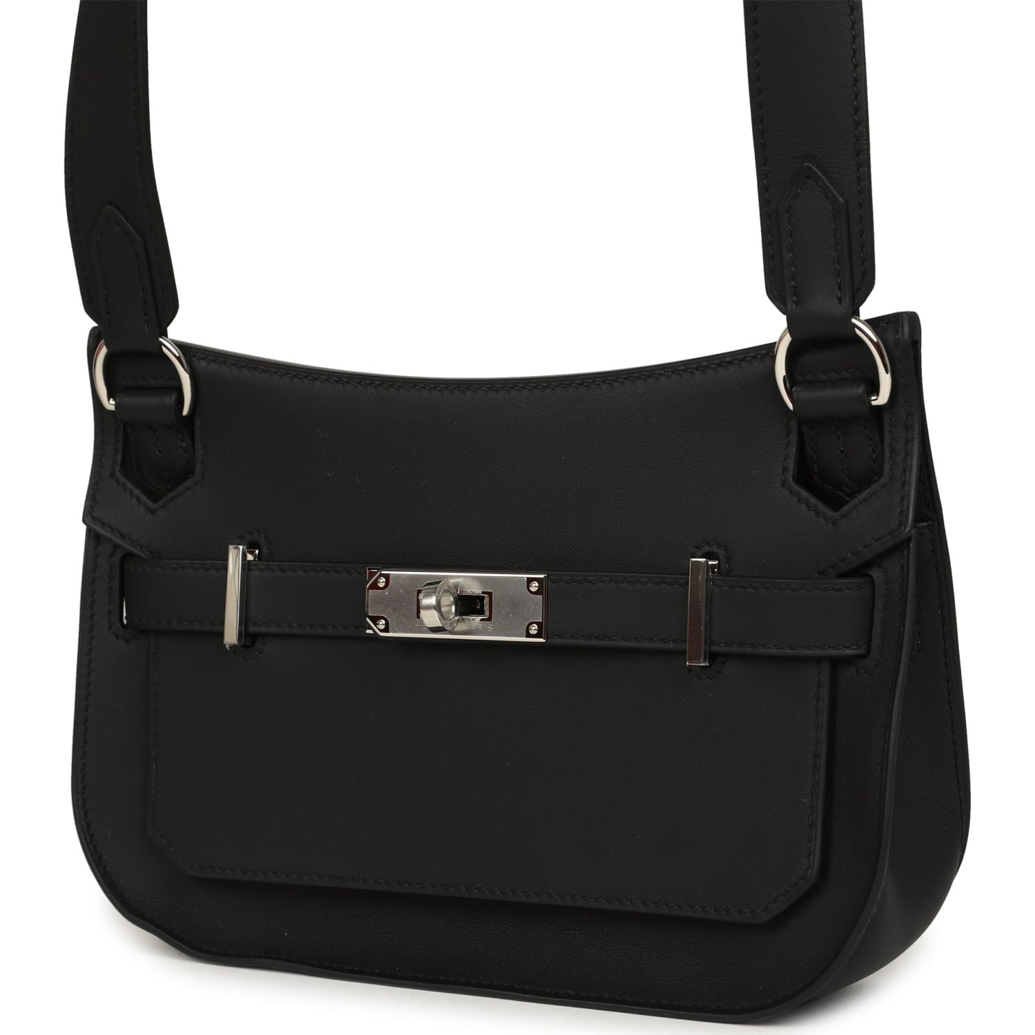 Hermes Jypsiere Mini Black Swift Palladium Hardware - Image 5