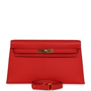 Hermes Kelly Elan Rouge De Coeur Madame Gold Hardware