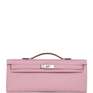 Hermes Kelly Cut Mauve Sylvestre Epsom Palladium Hardware
