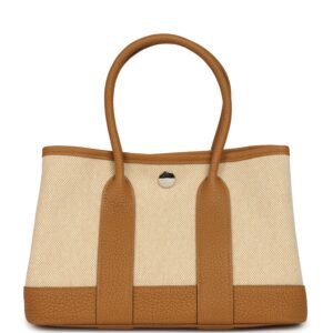 Hermes Garden Party Neo 23 Sesame-Ecru Toile H Canvas and Sesame Negonda Palladium Hardware