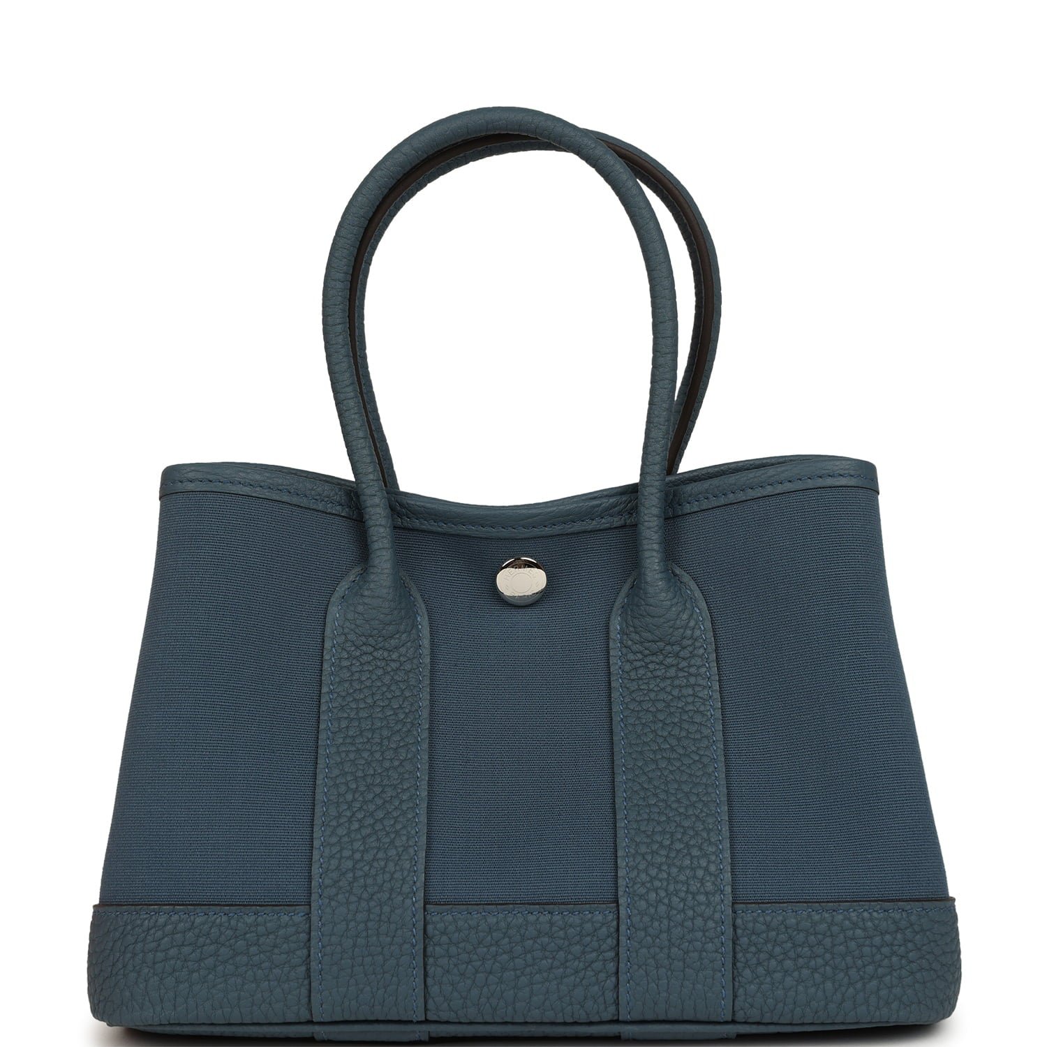 Hermes Garden Party Neo 23 Bleu Tempete Toile Officier and Negonda Palladium Hardware