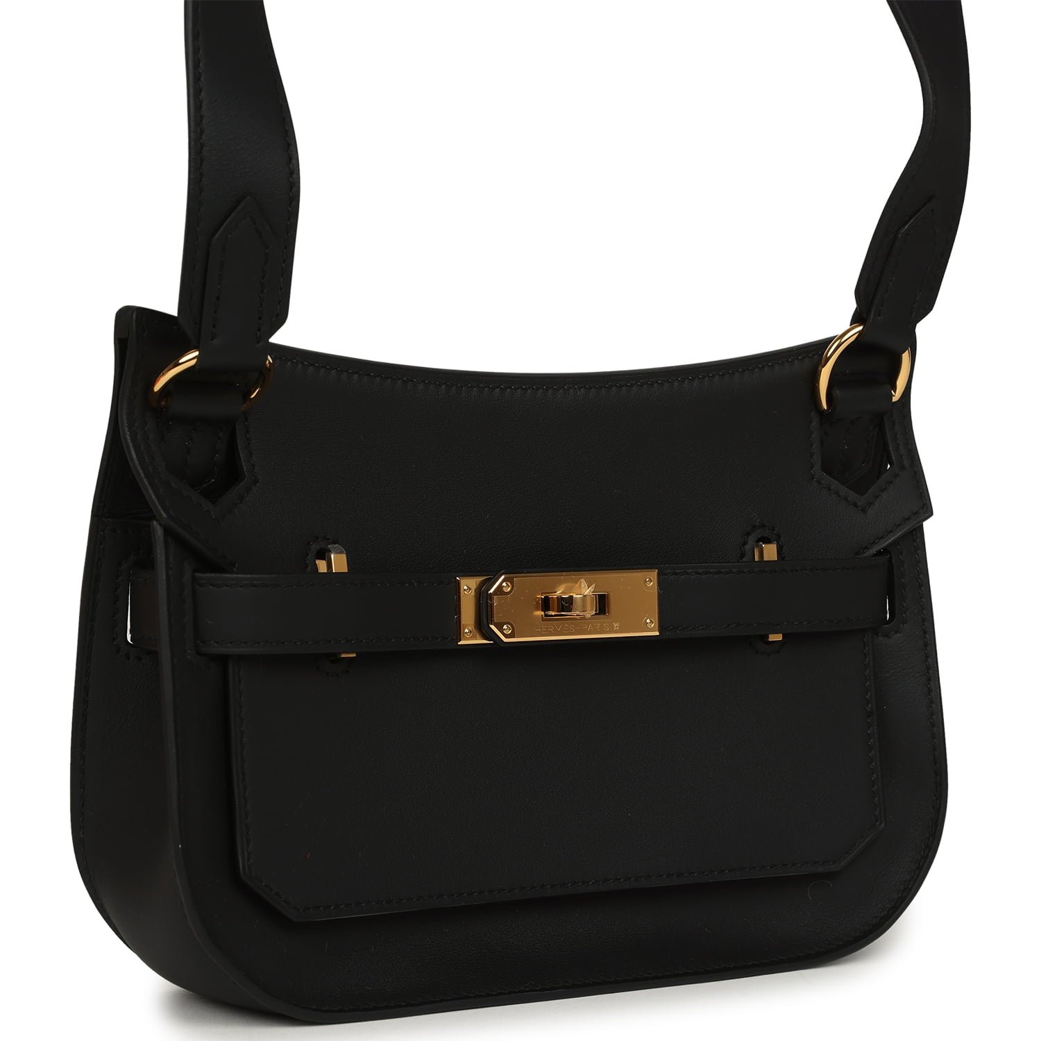 Hermes Mini Jypsiere Black Swift Gold Hardware - Image 2