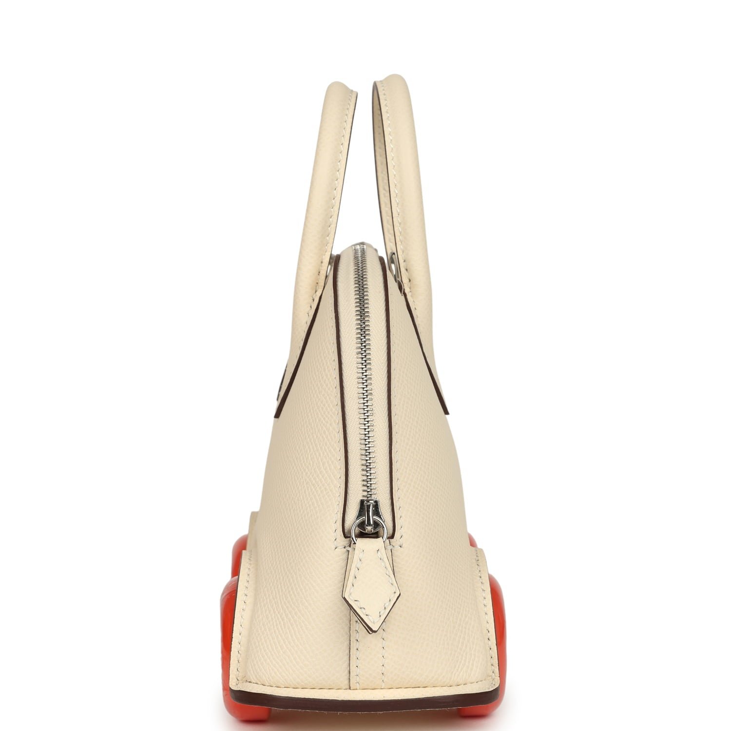 Hermes Bolide On Wheels 1923 Nata, Orange Epsom Palladium Hardware - Image 3