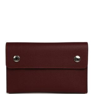 Hermes Hermesnap Wallet Rouge H Epsom Palladium Hardware