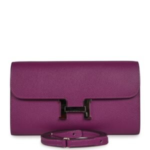 Hermes Constance Wallet To Go Anemone Epsom Palladium Hardware