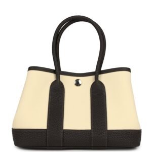 Hermes Garden Party Neo 23 Vanille Toile Officier Canvas and Bai Brun Negonda Palladium Hardware