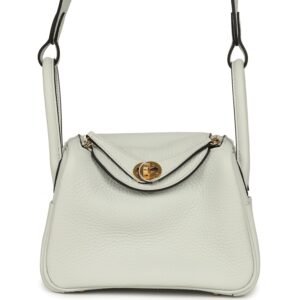 Hermes Mini Lindy II Gris Platine Clemence Gold Hardware