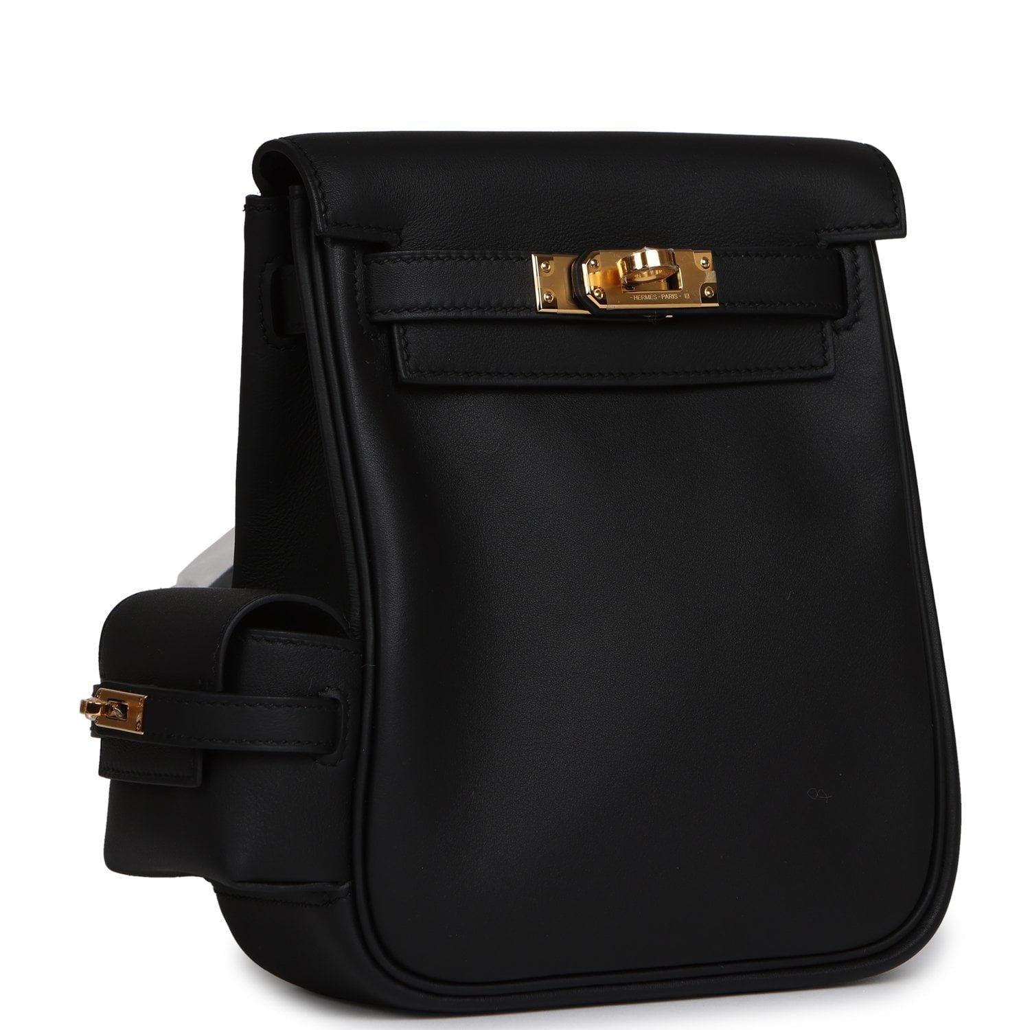 Hermes Mini Kelly Jump Backpack Black Swift Gold Hardware - Image 2