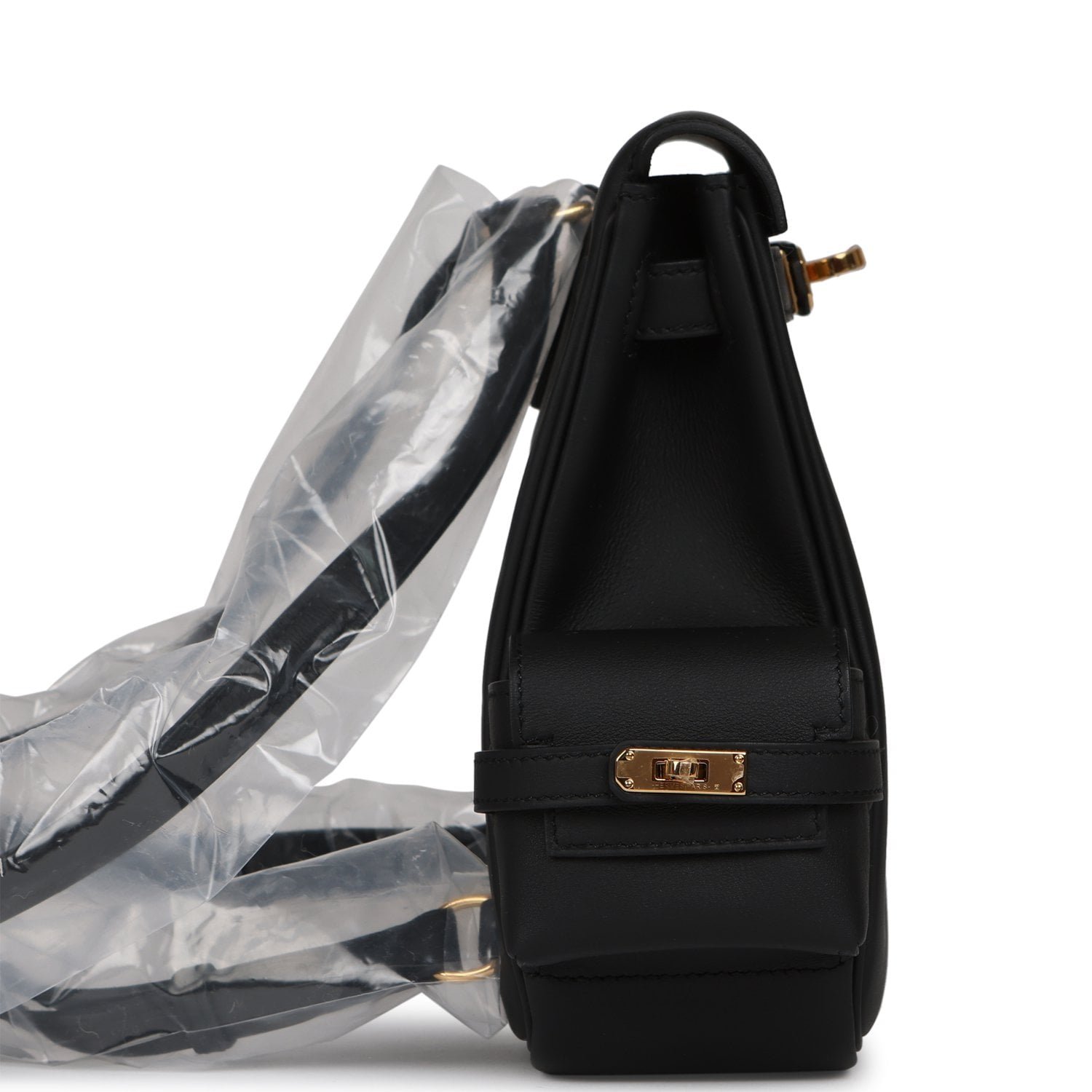 Hermes Mini Kelly Jump Backpack Black Swift Gold Hardware - Image 3