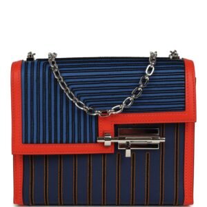 Hermes Mini Verrou 17 Capucine, Bleu Electric, Bleu Saphir Swift Palladium Hardware