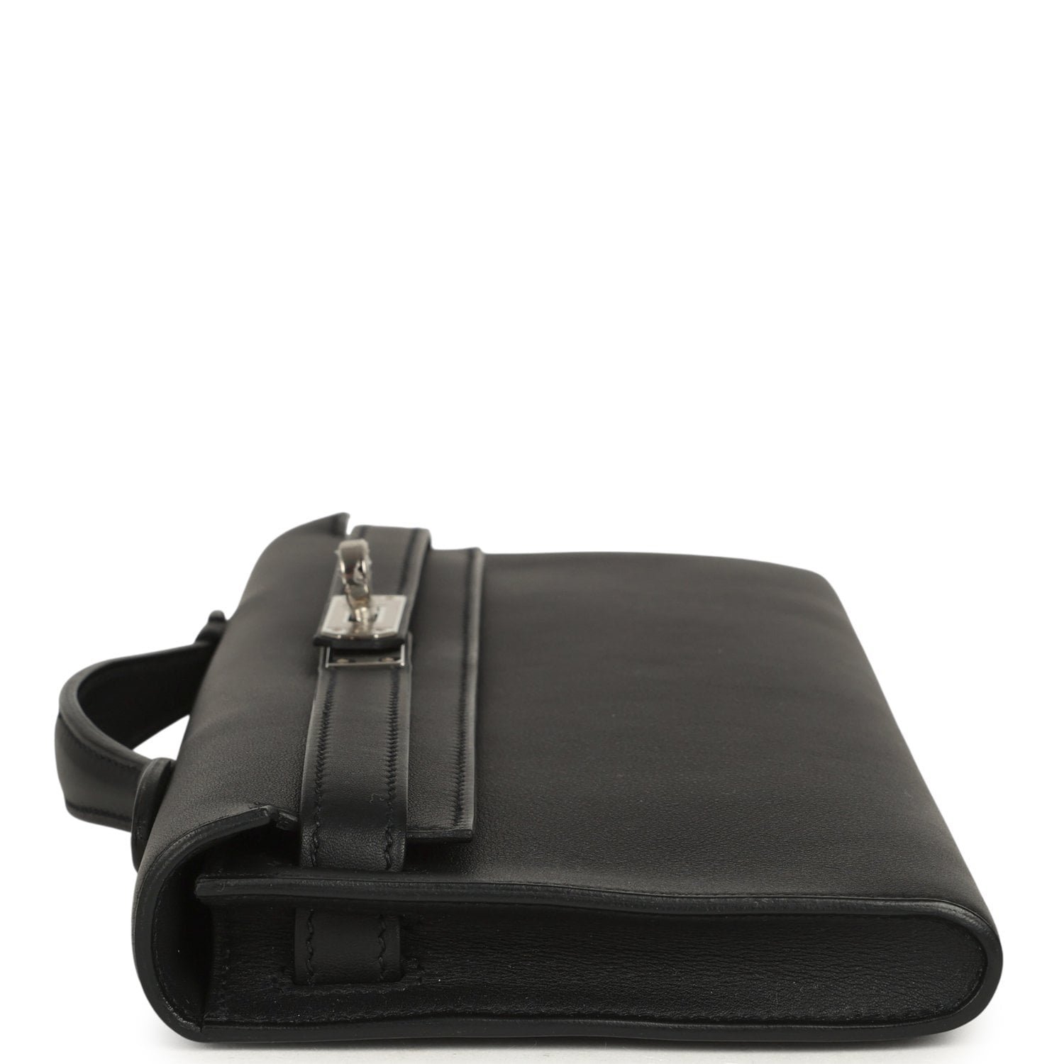 Hermes Kelly Cut Black Swift Palladium Hardware - Image 4