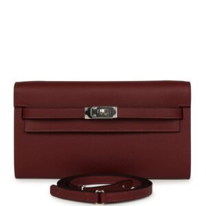 Hermes Kelly Wallet To Go Rouge H Epsom Palladium Hardware (MAC-H-FBSLG-260731-3-SL)