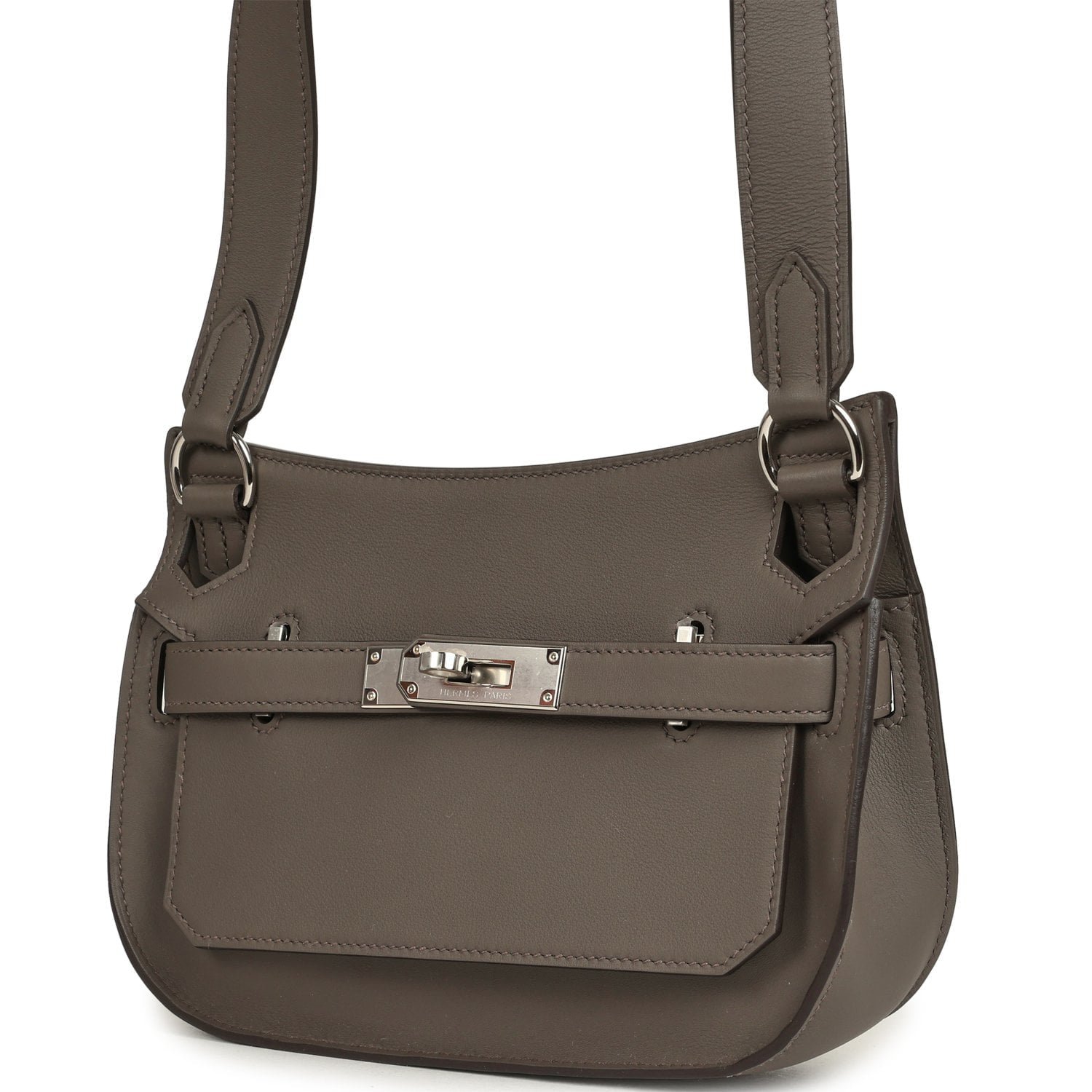 Hermes Jypsiere Mini Gris Meyer Swift Palladium Hardware - Image 5