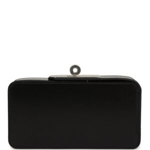 Hermes Sanglons Clutch Black Box Palladium Hardware