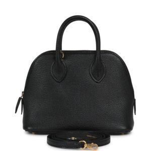 Hermes 1923 Bolide Mini Black Chevre Mysore Gold Hardware