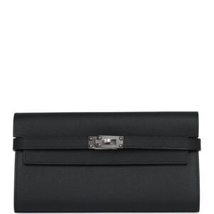 Hermes Kelly Long Wallet Black Epsom Palladium Hardware (MAC-H-FBSLG-260817-4-LL)