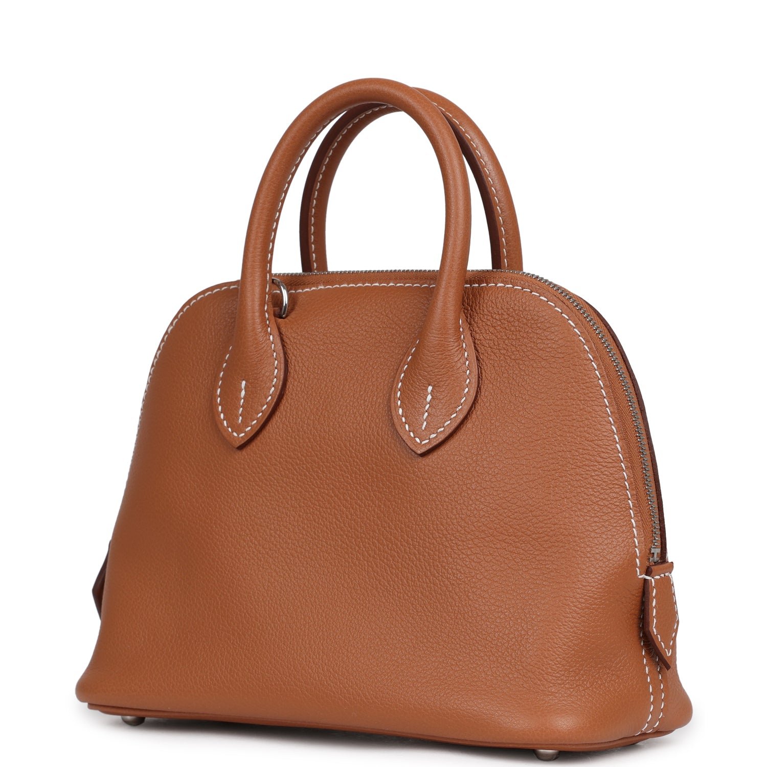 Hermes 1923 Bolide Mini Gold Evercolor Palladium Hardware - Image 5
