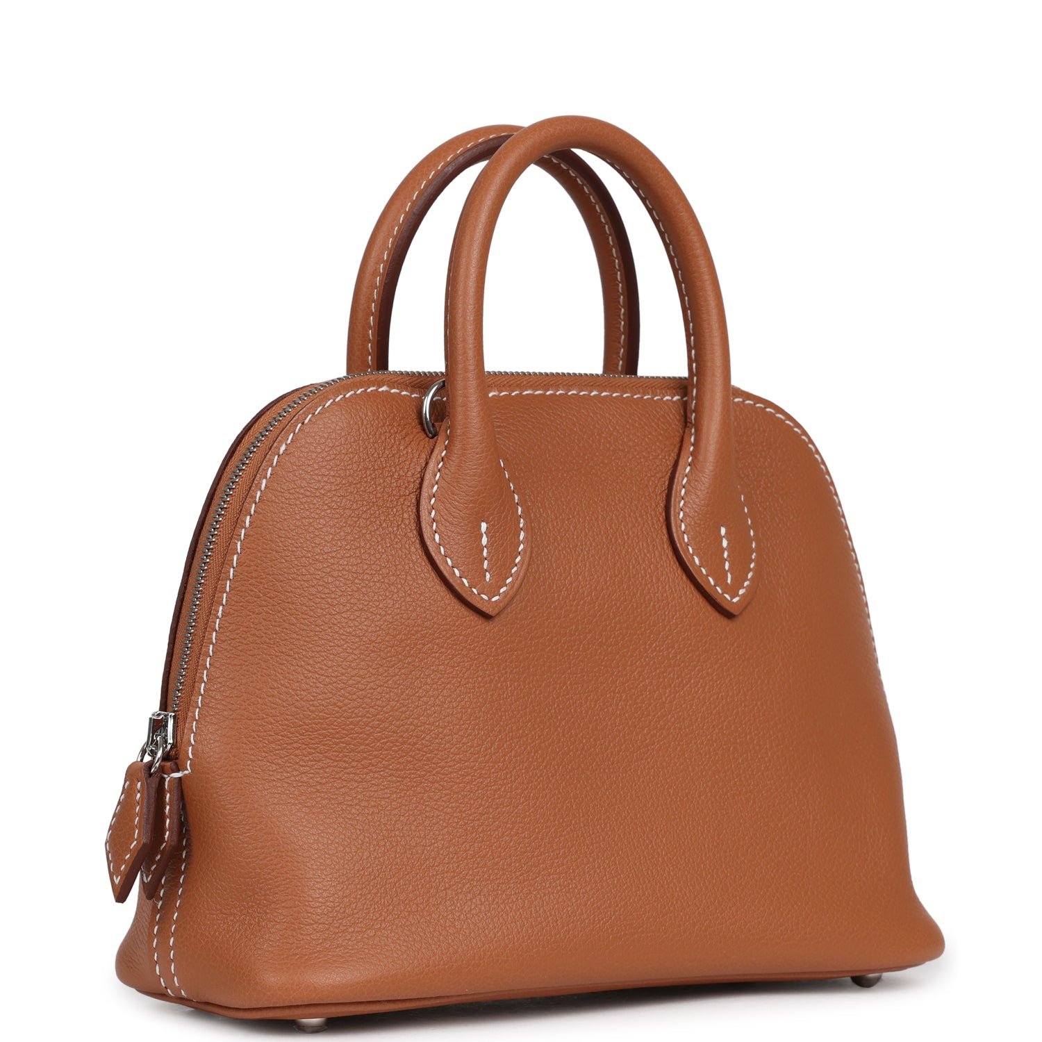 Hermes 1923 Bolide Mini Gold Evercolor Palladium Hardware - Image 2