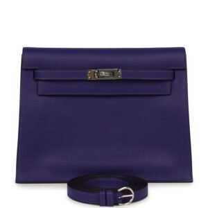 Hermes Kelly Danse Purple Evercolor Palladium Hardware