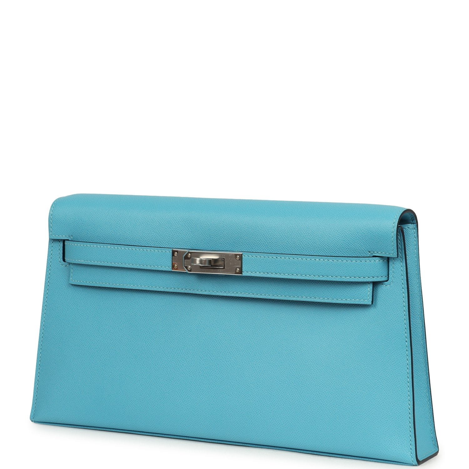Hermes Kelly Elan Bleu Du Nord Madame Palladium Hardware - Image 5