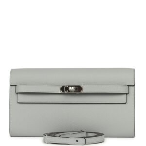 Hermes Kelly Wallet To Go Bleu Glacier Epsom Palladium Hardware