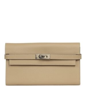 Hermes Kelly Long Wallet Trench Epsom Palladium Hardware