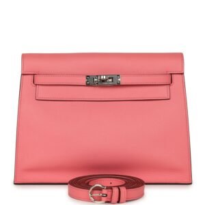 Hermes Kelly Danse Rose Azalee Verso Evercolor Palladium Hardware