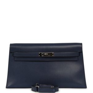 Hermes Kelly Elan Bleu Saphir Chevre Chamkila Palladium Hardware