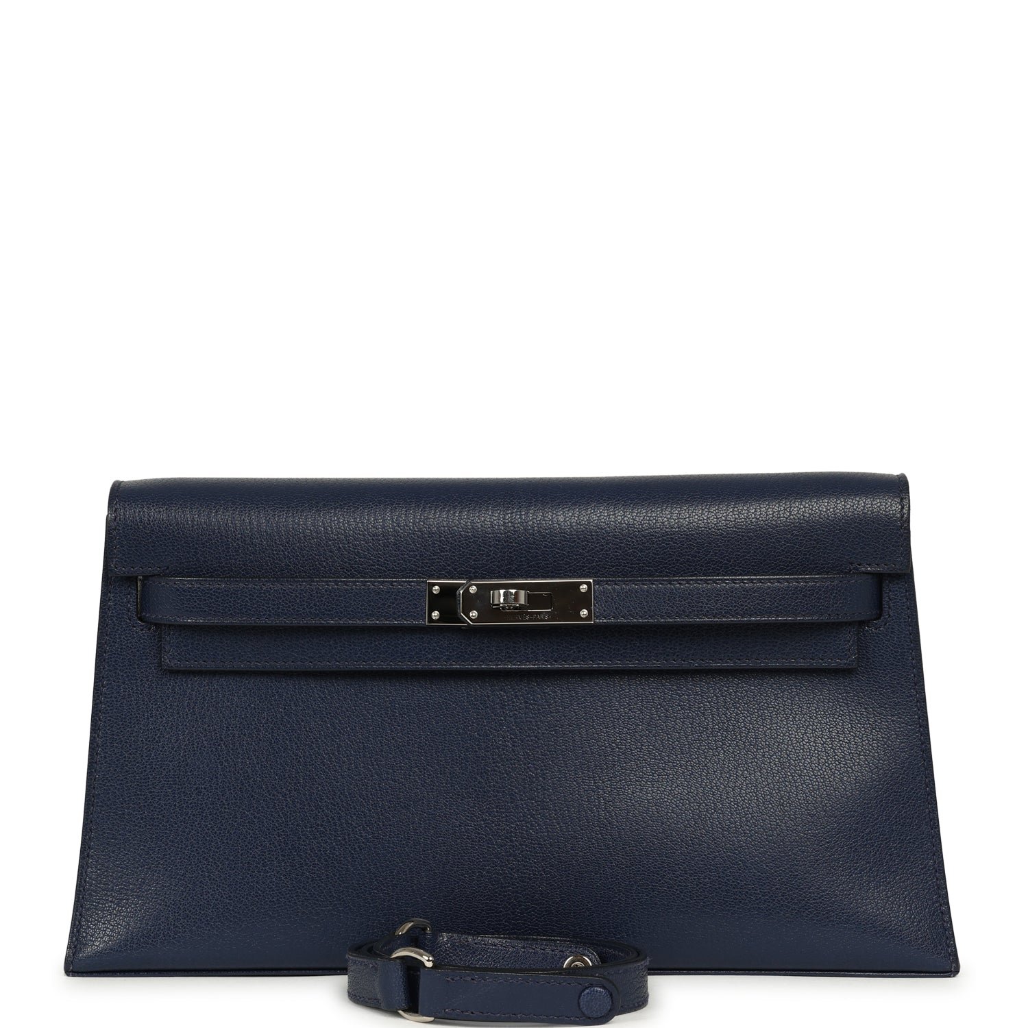 Hermes Kelly Elan Bleu Saphir Chevre Chamkila Palladium Hardware