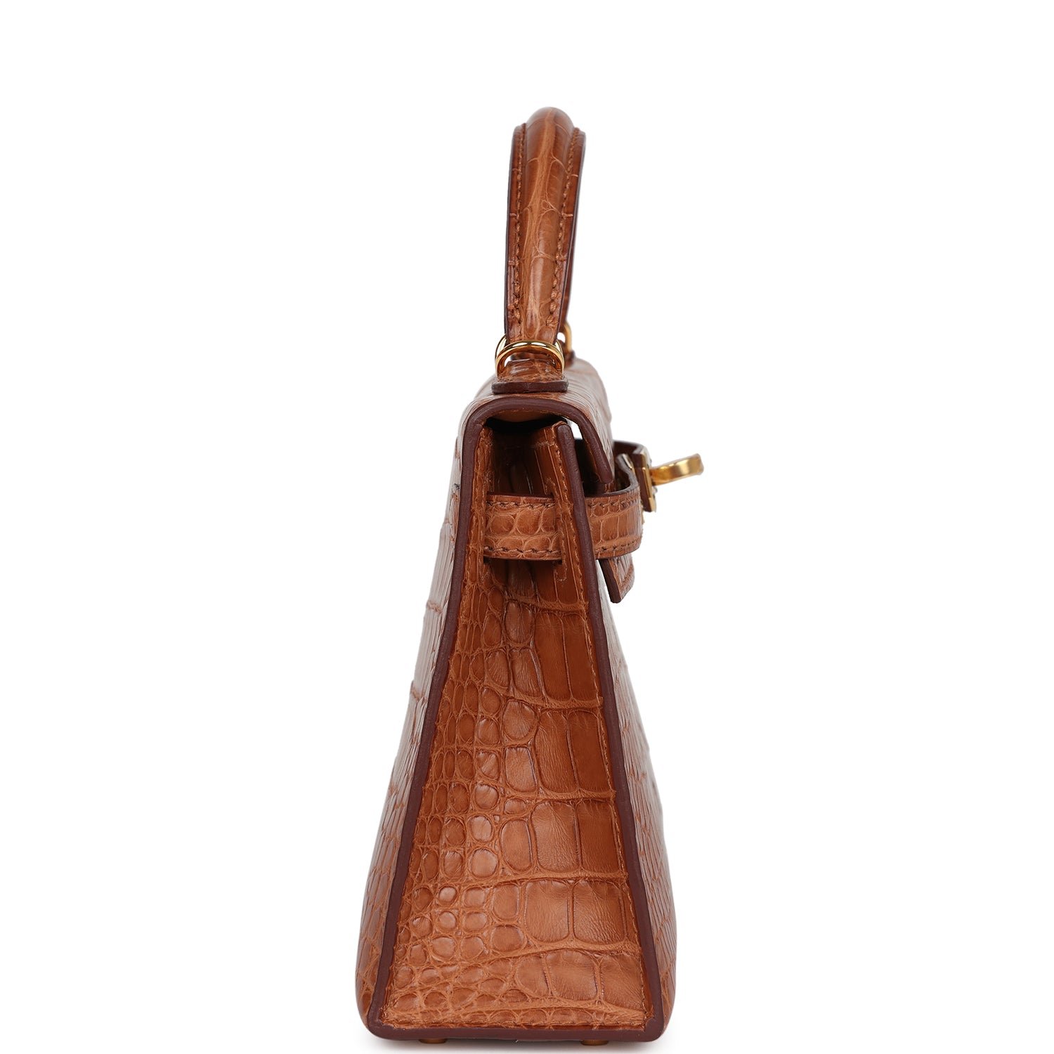 Hermes Kelly Sellier 20 Gold Matte Alligator Gold Hardware - Image 3