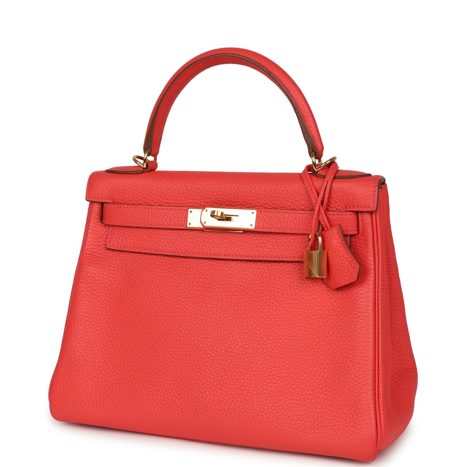 Hermes Kelly Retourne 28 Rose Jaipur Clemence Gold Hardware - Image 5