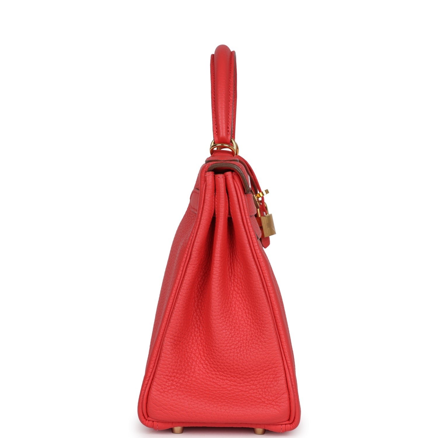 Hermes Kelly Retourne 28 Rose Jaipur Clemence Gold Hardware - Image 3
