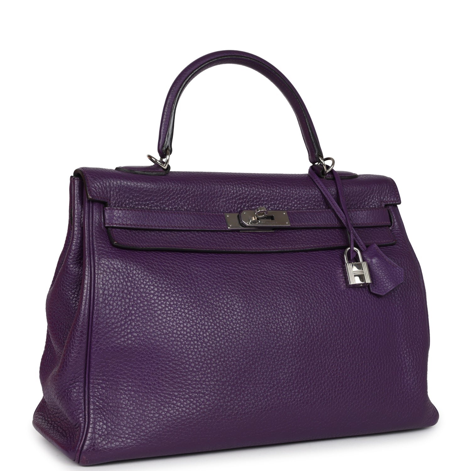 Hermes Kelly Retourne 35 Ultraviolet Clemence Palladium Hardware - Image 2
