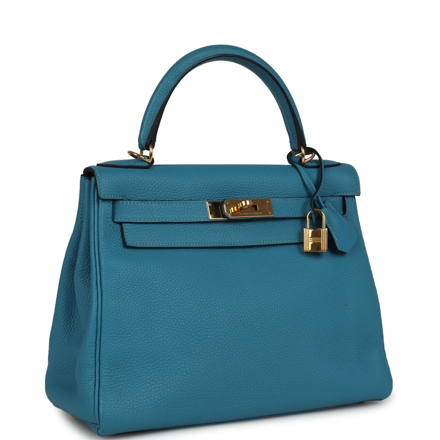 Hermes Kelly Retourne 28 Turquoise Togo Gold Hardware - Image 2