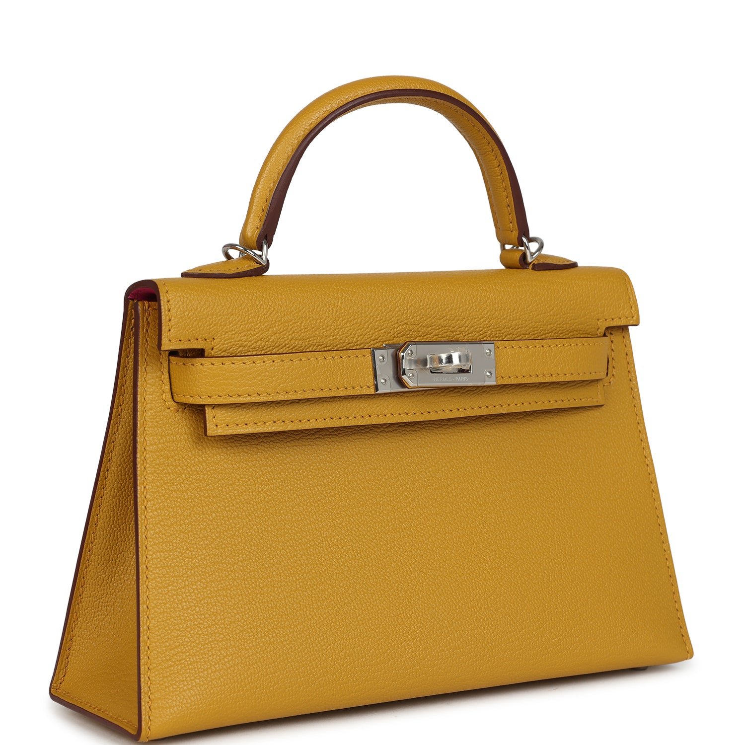 Hermes Kelly Sellier 20 Jaune Ambre Verso Chèvre Mysore Palladium Hardware (MAC-H-K-250409-1) - Image 2