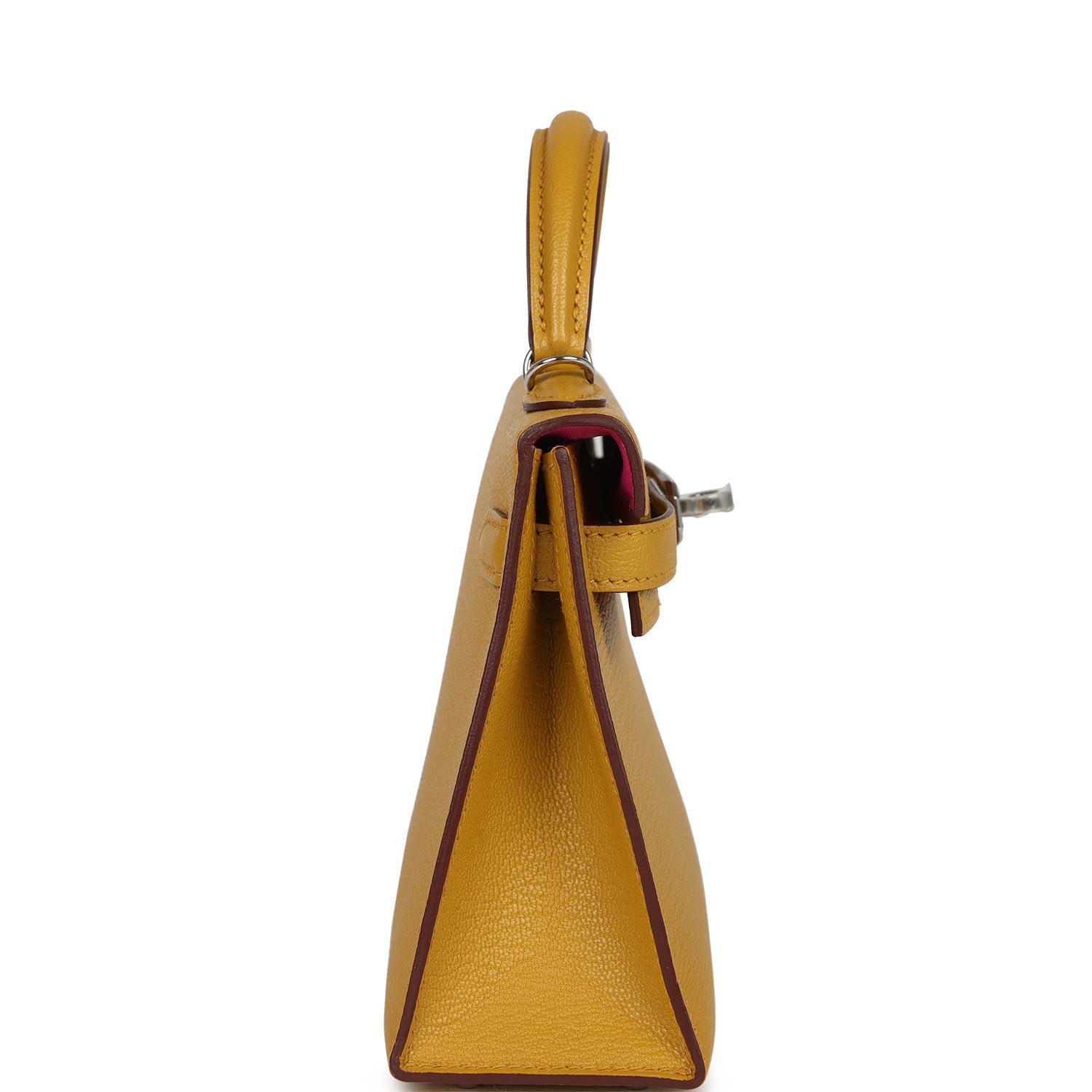 Hermes Kelly Sellier 20 Jaune Ambre Verso Chèvre Mysore Palladium Hardware (MAC-H-K-250409-1) - Image 3