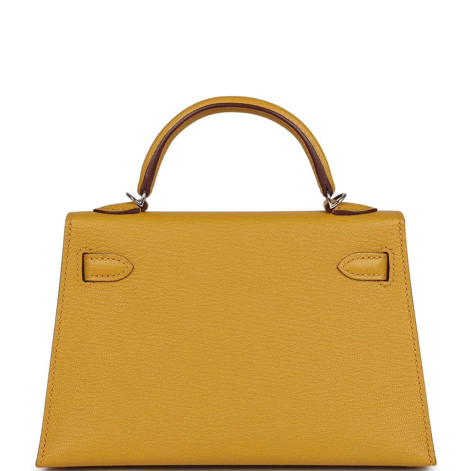 Hermes Kelly Sellier 20 Jaune Ambre Verso Chèvre Mysore Palladium Hardware (MAC-H-K-250409-1) - Image 4