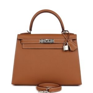 Hermes Kelly Sellier 28 Gold Epsom Palladium Hardware (MAC-H-K-250417-3)