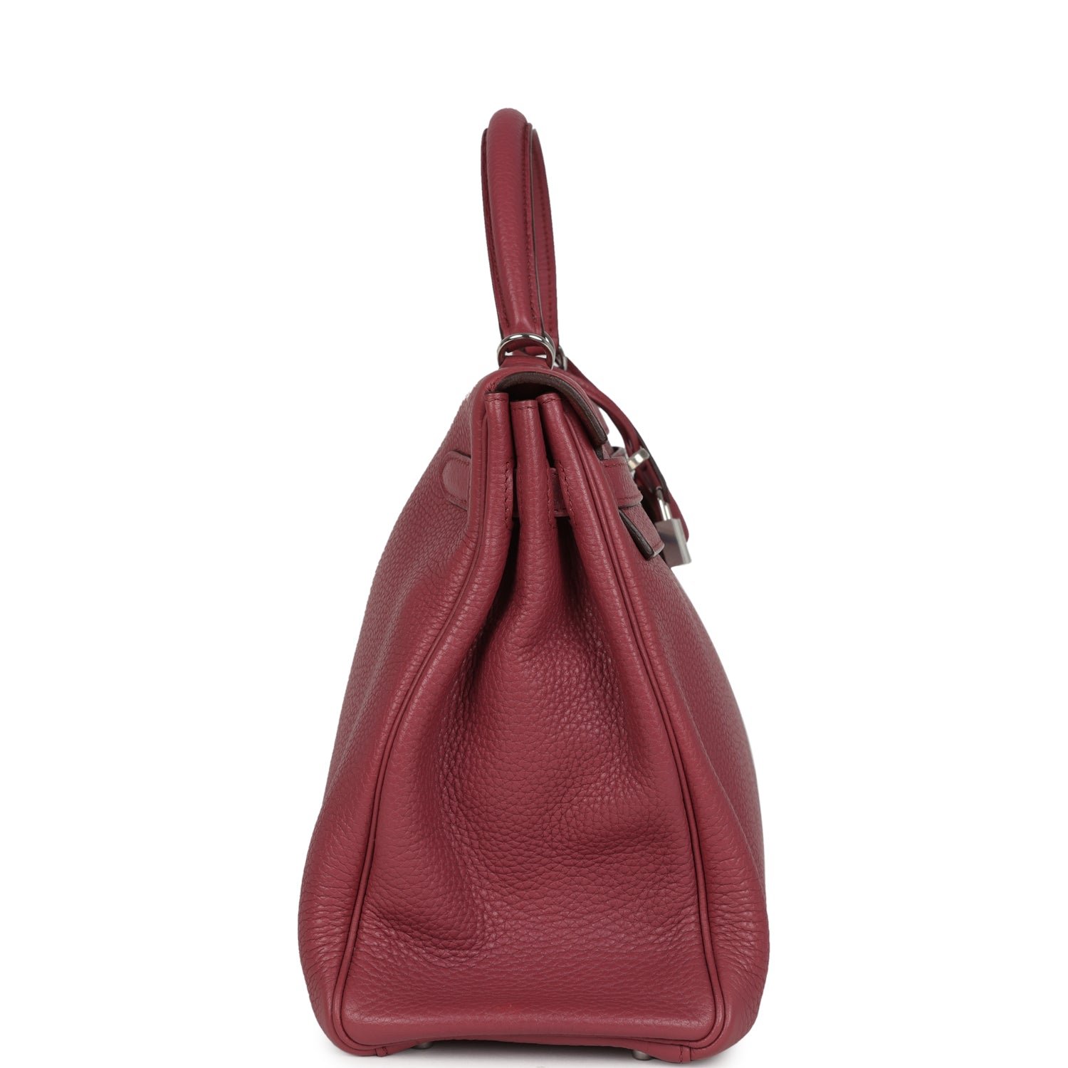 Hermes Retourne Kelly 35 Bois De Rose Clemence Palladium Hardware - Image 3
