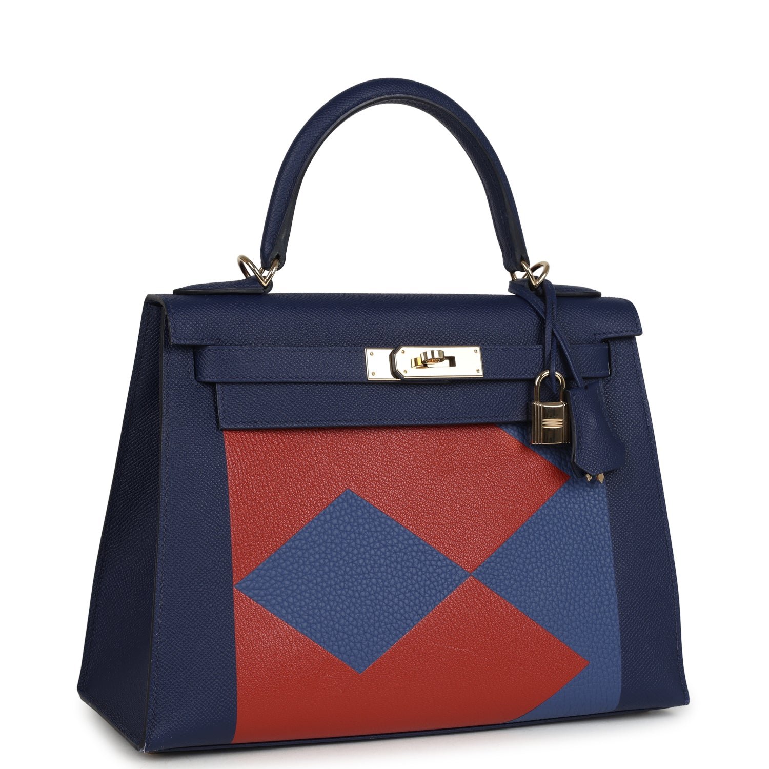 Hermes Special Order (HSS) Kellygraphie Kelly Sellier 28 "Lettre B" Bleu Nuit Epsom Permabrass Hardware - Image 2