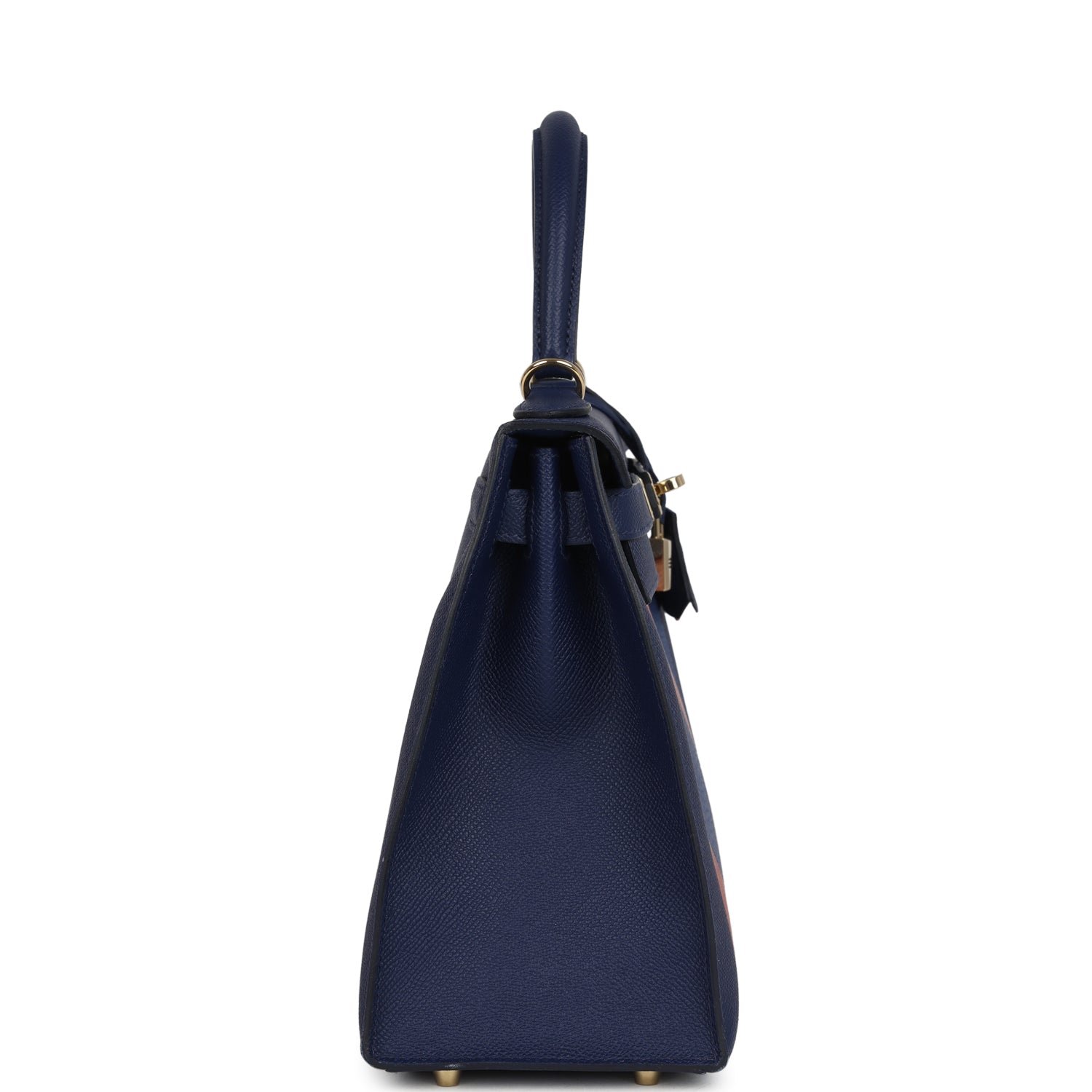 Hermes Special Order (HSS) Kellygraphie Kelly Sellier 28 "Lettre B" Bleu Nuit Epsom Permabrass Hardware - Image 3
